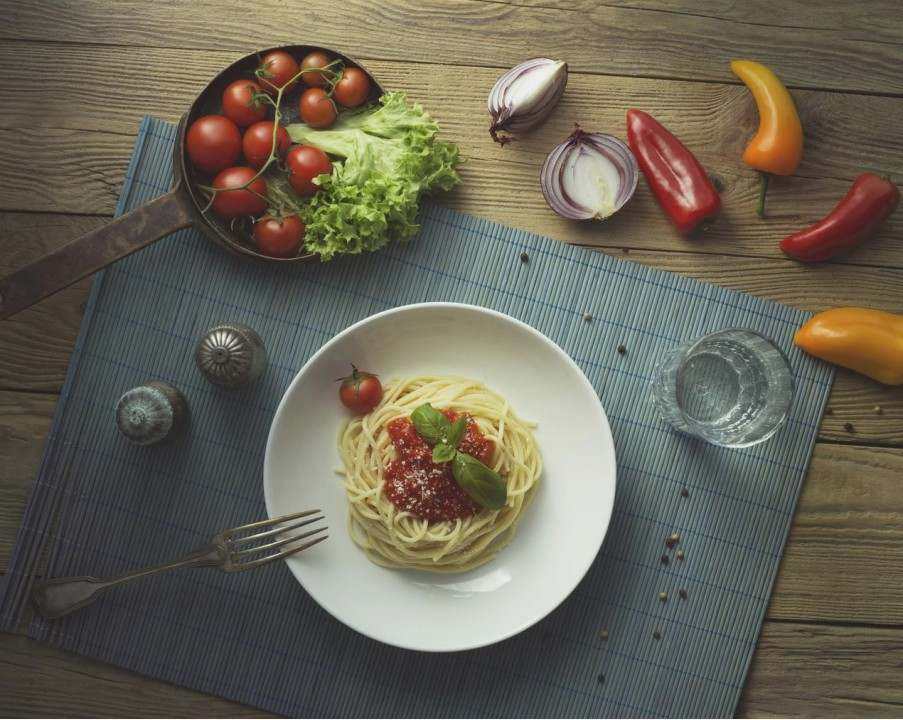 Lentil bolognese with zucchini noodles